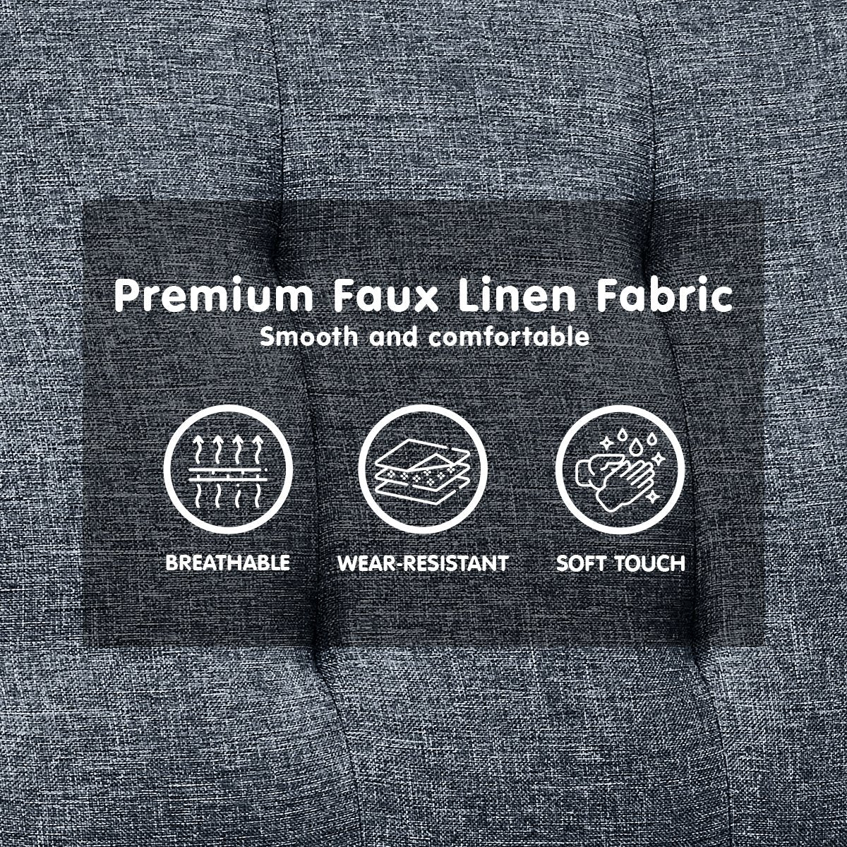 Sarantino 3-Seater Corner Wooden Sofa Bed Lounge Chaise Sofa Grey