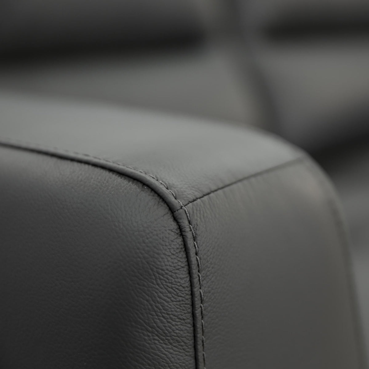 Downy Genuine Leather Sofa 2 Seater Upholstered Lounge Couch - Gunmetal