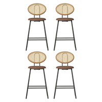 Artiss 4x Bar Stools PU Leather Stools Brown