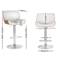 Artiss Bar Stools Swivel Leather Chairs Wooden
