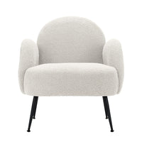 Artiss Armchair Lounge Chair Armchairs Accent Arm Chairs Sherpa Boucle White