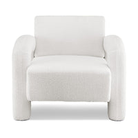 Artiss Armchair Accent Chair Lounge Sofa Couch Curved Seat Boucle White