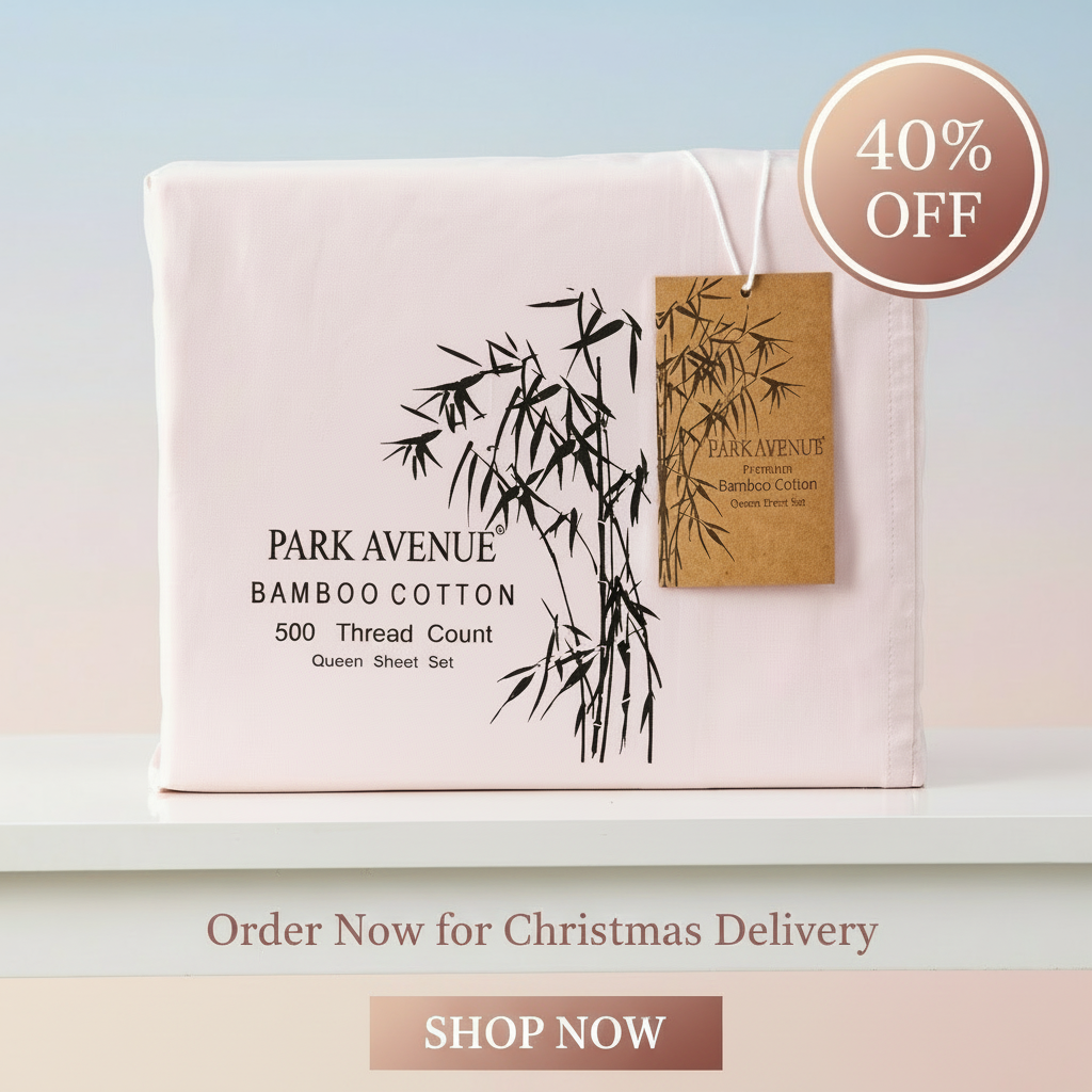 Bamboo Cotton 500 Thread Count Peach Sheet Sets by Park Avenue Single