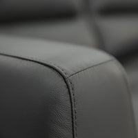 Downy  Genuine Leather Sofa 2 Seater Upholstered Lounge Couch - Gunmetal