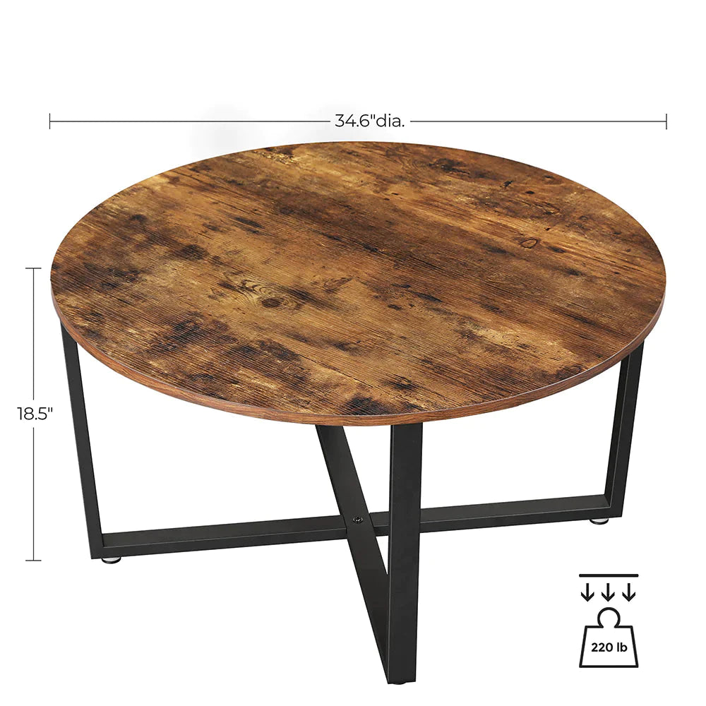 VASAGLE Round Coffee Table