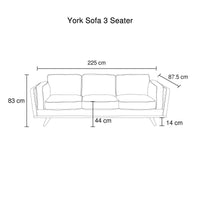 3 Seater Faux Sofa Brown Lounge Set for Living Room Couch with Wooden Frame